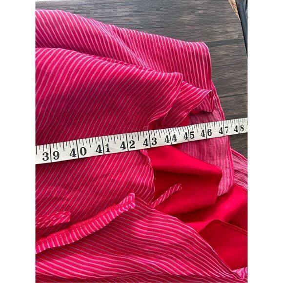 Keepsake the Label Ruched Ruffled Red White Striped Cami Midi Dress Size S - Picture 13 of 14